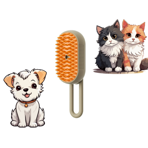SteamGroom™ - The Ultimate Rechargeable Steaming Pet Brush”